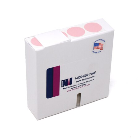 Nevs 1-1/4" Color Coding Dots Pink - Roll Form DOT-114RL Pink